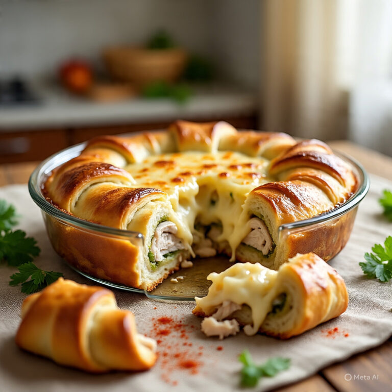 Chicken Crescent Roll Casserole Recipe – Easy, Cheesy & Comforting!