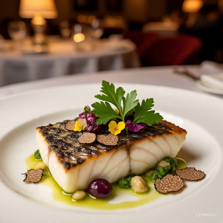 Cat Cora’s Truffled Halibut Recipe