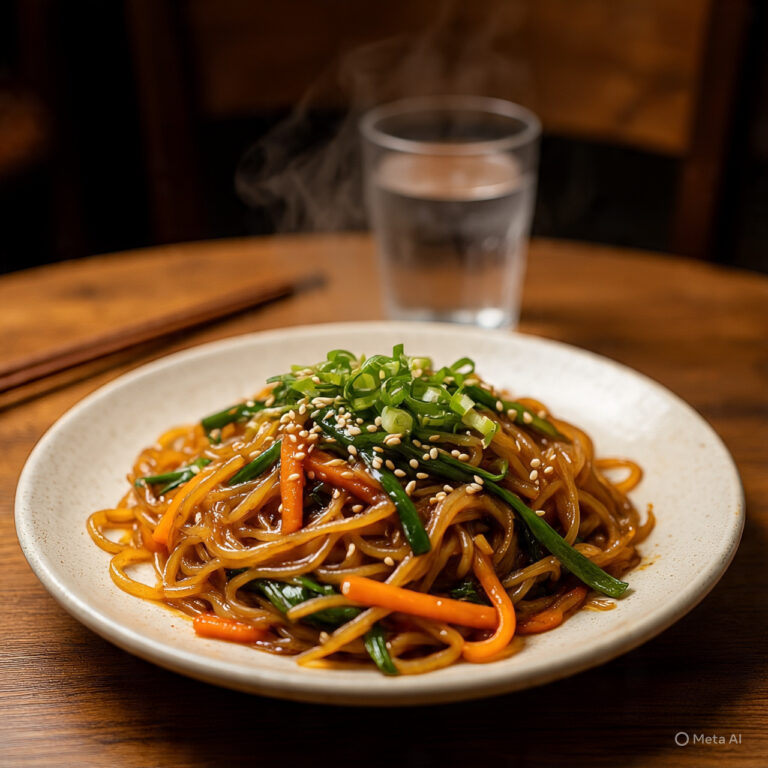 Authentic Korean Japchae Noodles