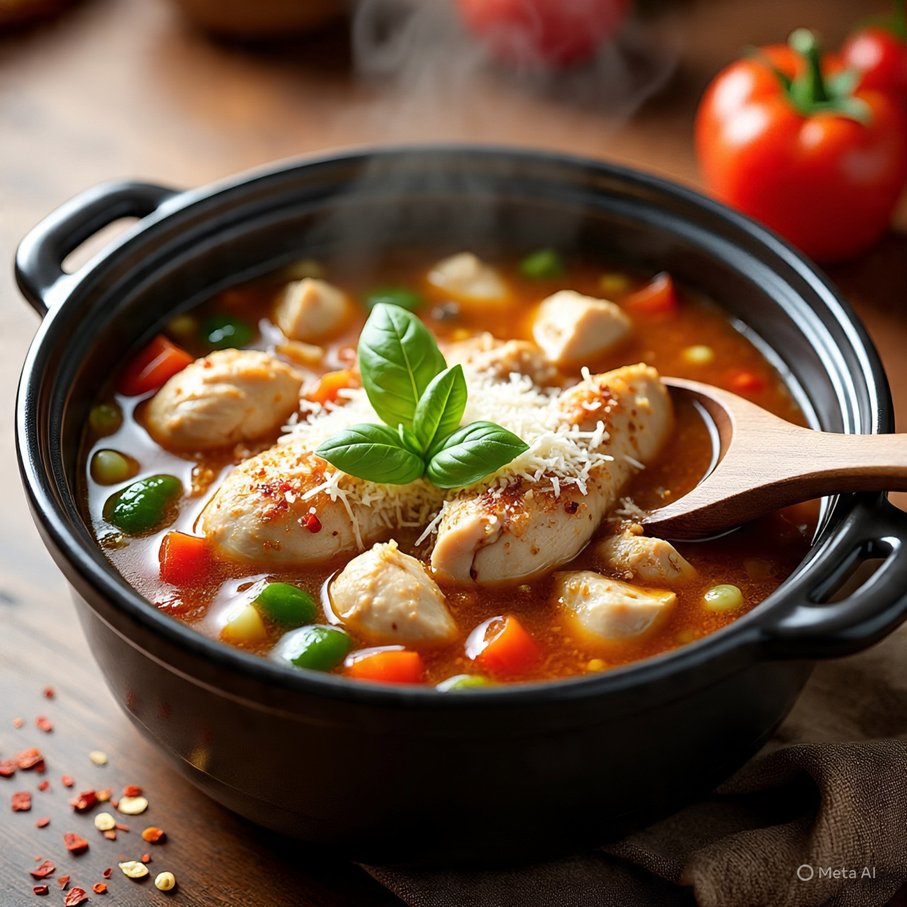 Crockpot Chicken Parmesan Soup Recipe