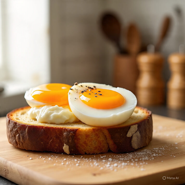 Ricotta Toast with Soft Eggs